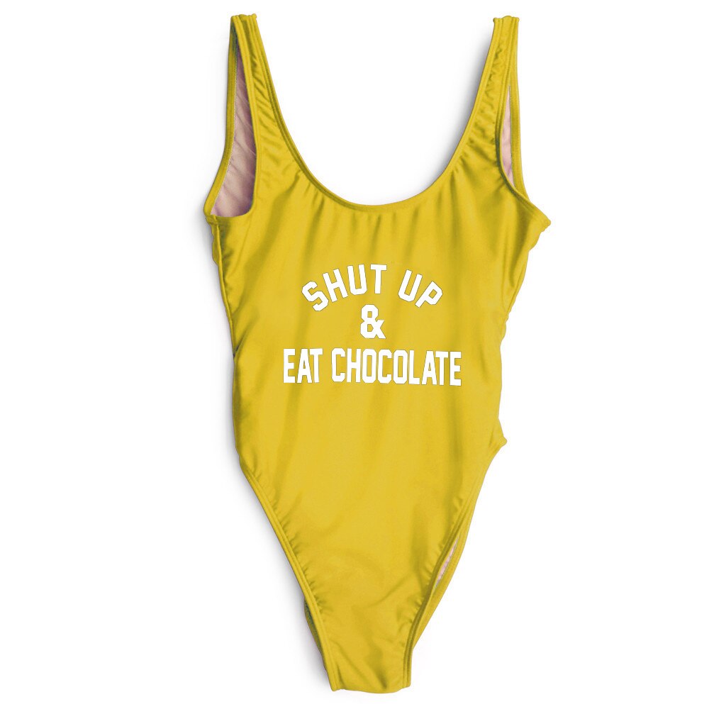 SHUT UP & EAT CHOCOLATE  ǽ ٵ Ʈ  bodysuit beachwear  jumpsuit rompers